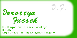 dorottya fucsek business card